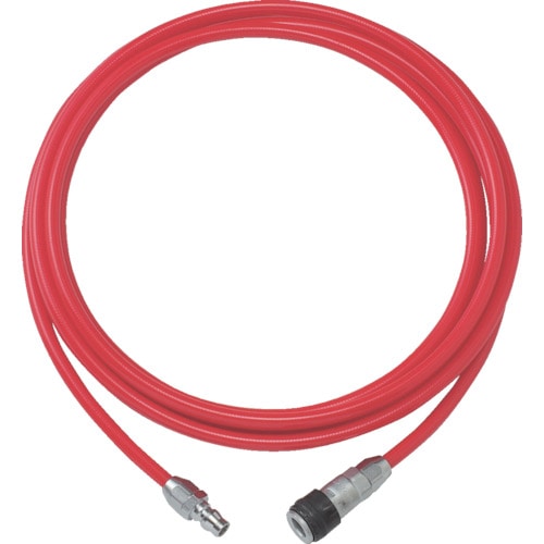 トラスコ中山 TRUSCO エアブレードホース ウレタンブレードチューブ 内径6.5×外径10mm 全長20m カップリング付 赤(ご注文単位1巻)【直送品】