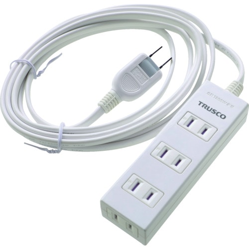 トラスコ中山 TRUSCO 電源タップ 2P4個口 3M マグネット付(ご注文単位1個)【直送品】