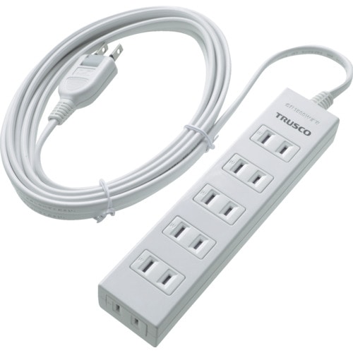 トラスコ中山 TRUSCO 電源タップ 2P6個口 3M マグネット付(ご注文単位1個)【直送品】
