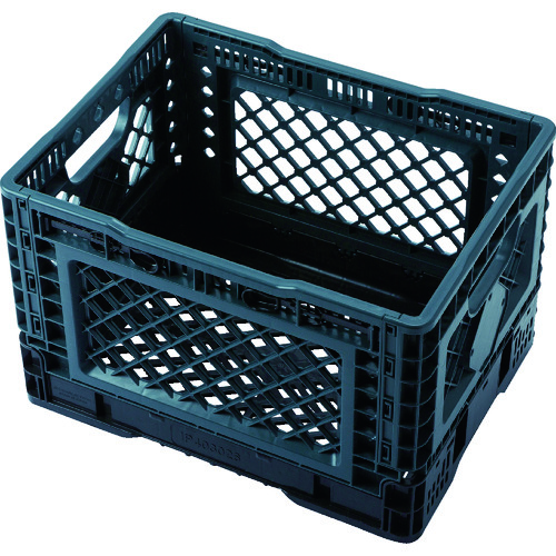 トラスコ中山 TRUSCO 折りたたみメッシュコンテナ25L グレー(ご注文単位1個)【直送品】