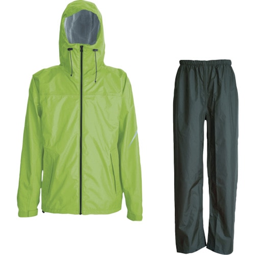 トラスコ中山 TRUSCO コンフォートレインスーツ ライム M(ご注文単位1着)【直送品】