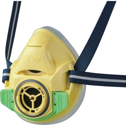 トラスコ中山 シゲマツ 防じん・防毒マスク TW01SC イエロー M(ご注文単位1個)【直送品】