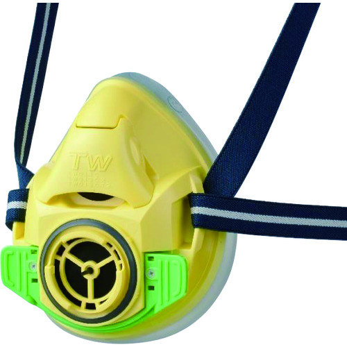 トラスコ中山 シゲマツ 防じん・防毒マスク TW01SC イエロー S(ご注文単位1個)【直送品】