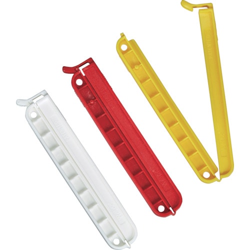 トラスコ中山 TRUSCO 袋留めクリップ 3P(白赤黄)(ご注文単位1パック)【直送品】