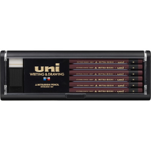 トラスコ中山 uni ユニ鉛筆 H (12本入)(ご注文単位 1箱)【直送品】