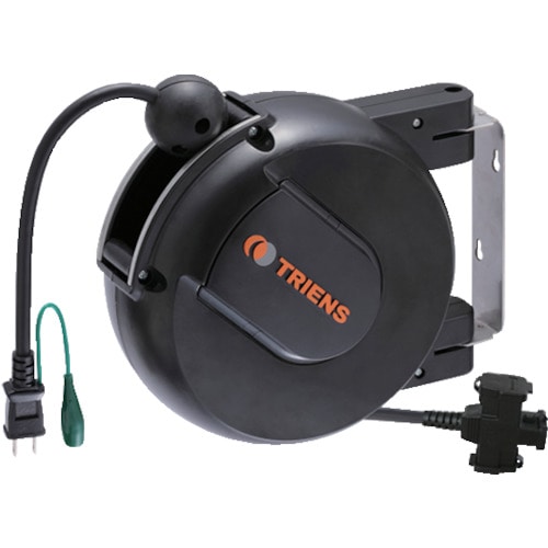 トラスコ中山 TRIENS コードリール100V 二次側先端電源プラグ仕様 1.25×3心×6m(ご注文単位 1台)【直送品】
