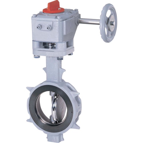 トラスコ中山 巴 バタフライバルブ JIS10K/150A 304YA-2U SCS13A/SCS13A/R-PTFE ギア 377-5415 (ご注文単位1台) 【直送品】