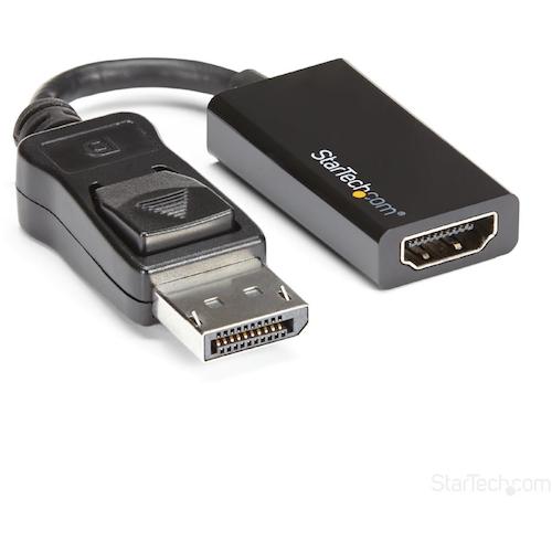 トラスコ中山 スターテック ディスプレイアダプター/DisplayPort 1.4 - HDMI 2.0/4K60Hz/アクティブ変換/ブラック 596-0652 (ご注文単位1袋) 【直送品】