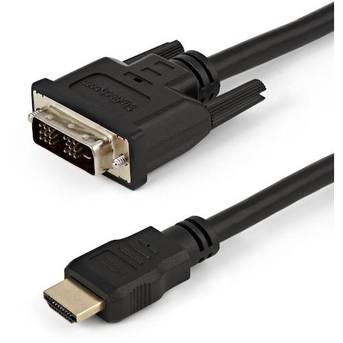 トラスコ中山 スターテック ディスプレイ変換ケーブル/HDMI - DVI-D/1.5m/オス-オス/モニターケーブル/ビデオコンバーター 539-1260 (ご注文単位1袋) 【直送品】