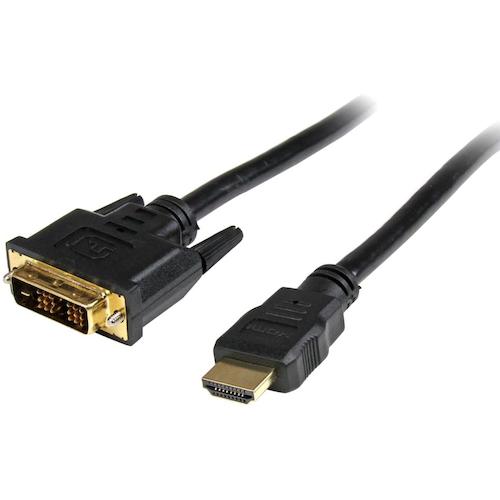 トラスコ中山 スターテック ディスプレイ変換ケーブル/HDMI - DVI-D/2m/HDMIオス・DVIオス 493-1429 (ご注文単位1袋) 【直送品】