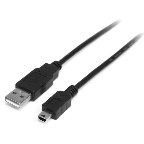 トラスコ中山 スターテック USB 2.0ケーブル/2m/Type‐A - Mini-B/480Mbps/オス-オス/ブラック/タイプA - ミニB 538-8123 (ご注文単位1袋) 【直送品】