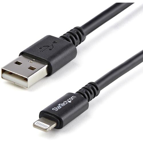 トラスコ中山 スターテック Lightningケーブル/USB-A/3m/480Mbps/Apple MFi認証/ブラック/iPhoneライトニング 538-9733 (ご注文単位1袋) 【直送品】