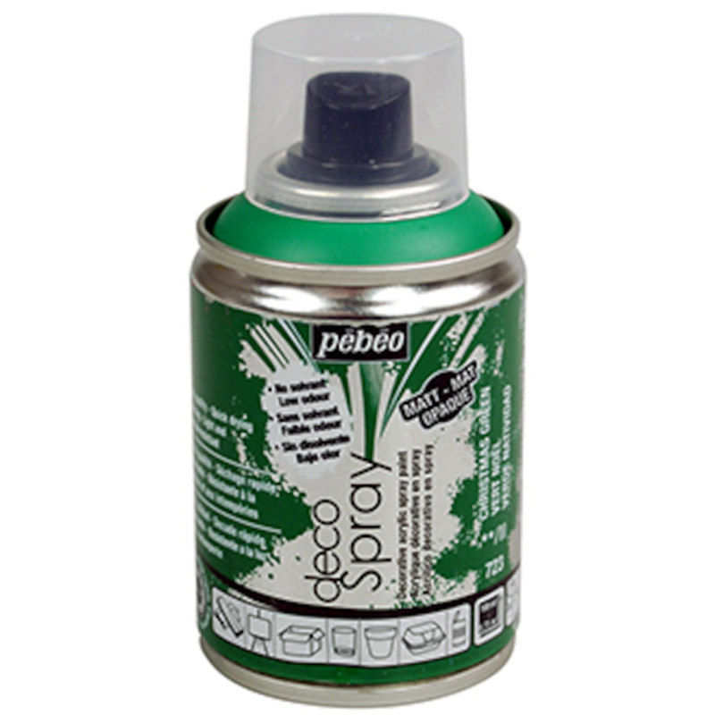 Pebeo デコスプレー 100ml マット色 クリスマスグリーン 1本（ご注文単位1本）【直送品】
