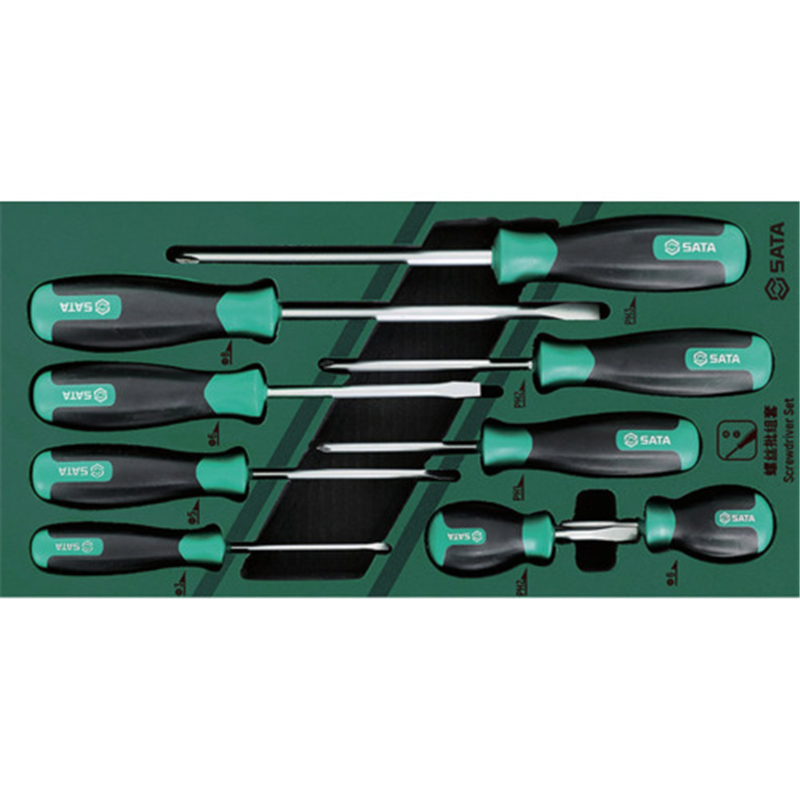 SATA ドライバー 9点 セット トレー入り 1セット(ご注文単位1セット)【直送品】