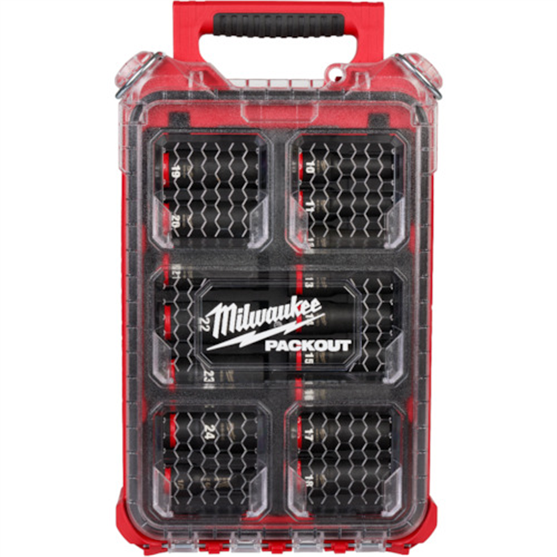 milwaukee SHOCKWAVE IMPACT DUTY ディープインパクトソケット 1/2インチ(12.7mm)角 16PCS PACKOUTセット 1個（ご注文単位1個）【直送品】