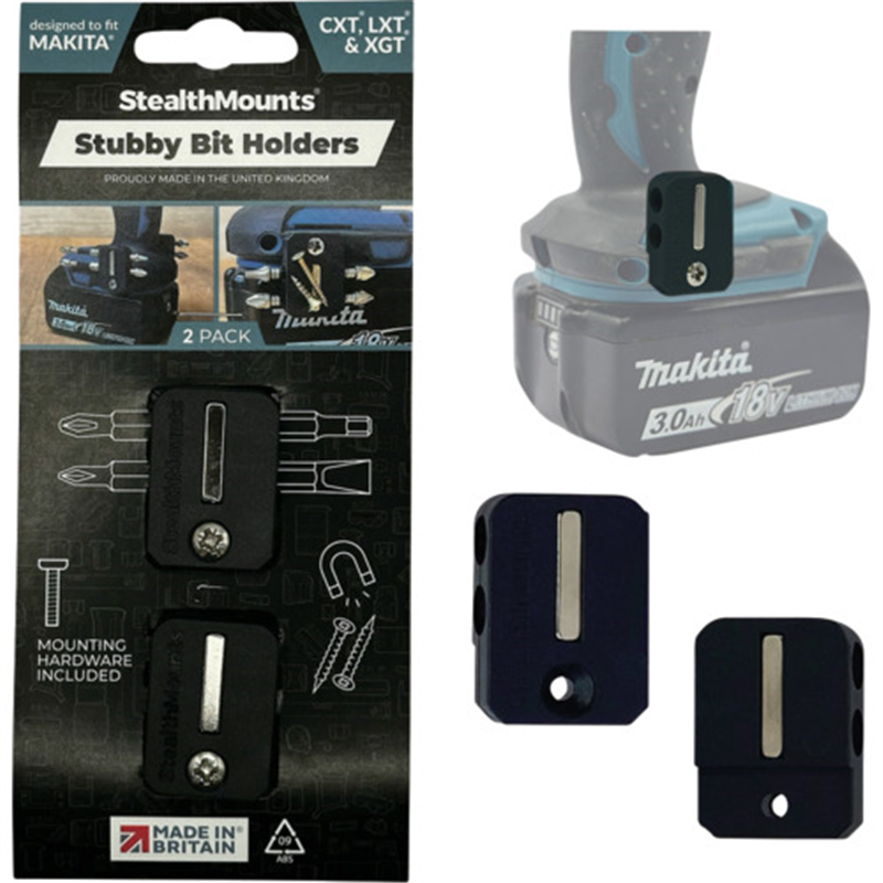ステルスマウント Stubbyビットホルダーマキタ用(2個入り)ブラック 1箱（ご注文単位1箱）【直送品】