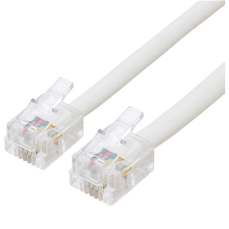 MCO 電話機コード 6極4芯 20m 白 1パック(ご注文単位1パック)【直送品】