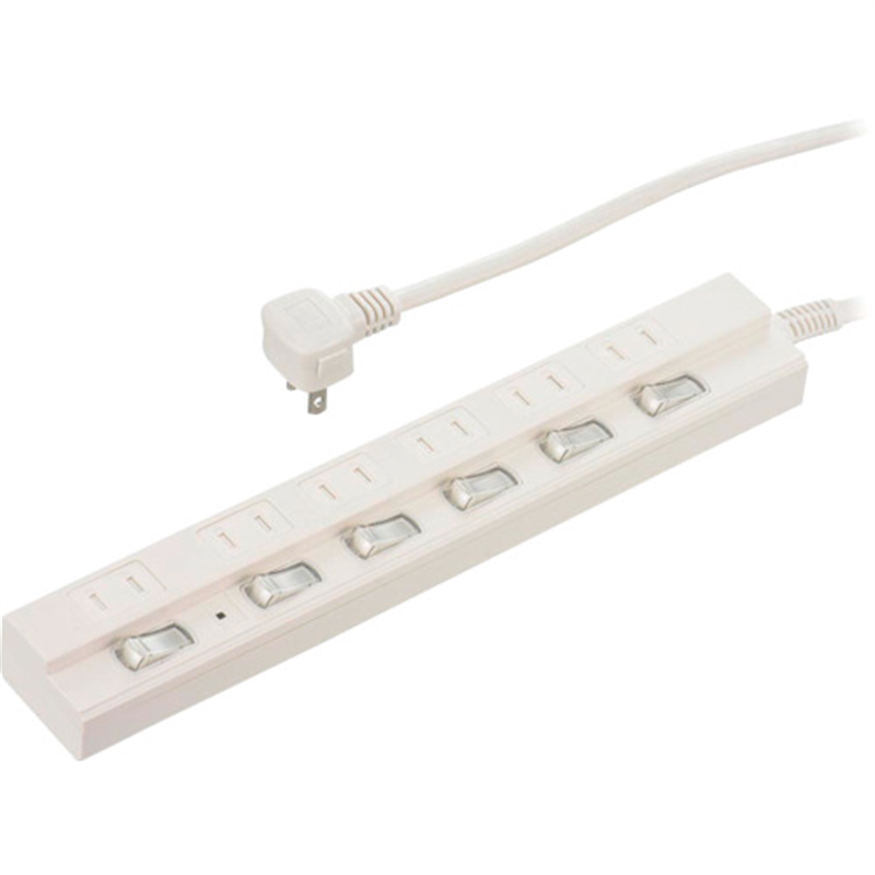 OHM 6口3m節電タップ雷ガード付22     1個（ご注文単位1個）【直送品】