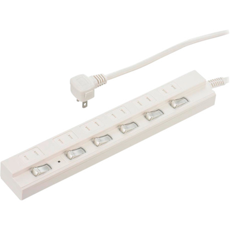 OHM 6口5m節電タップ雷ガード付22     1個（ご注文単位1個）【直送品】