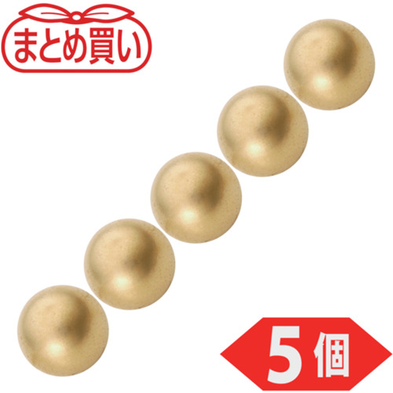 TRUSCO まとめ買い ネオジム磁石 ボール型 外径10mm ゴールド 5個入 1パック（ご注文単位1パック）【直送品】
