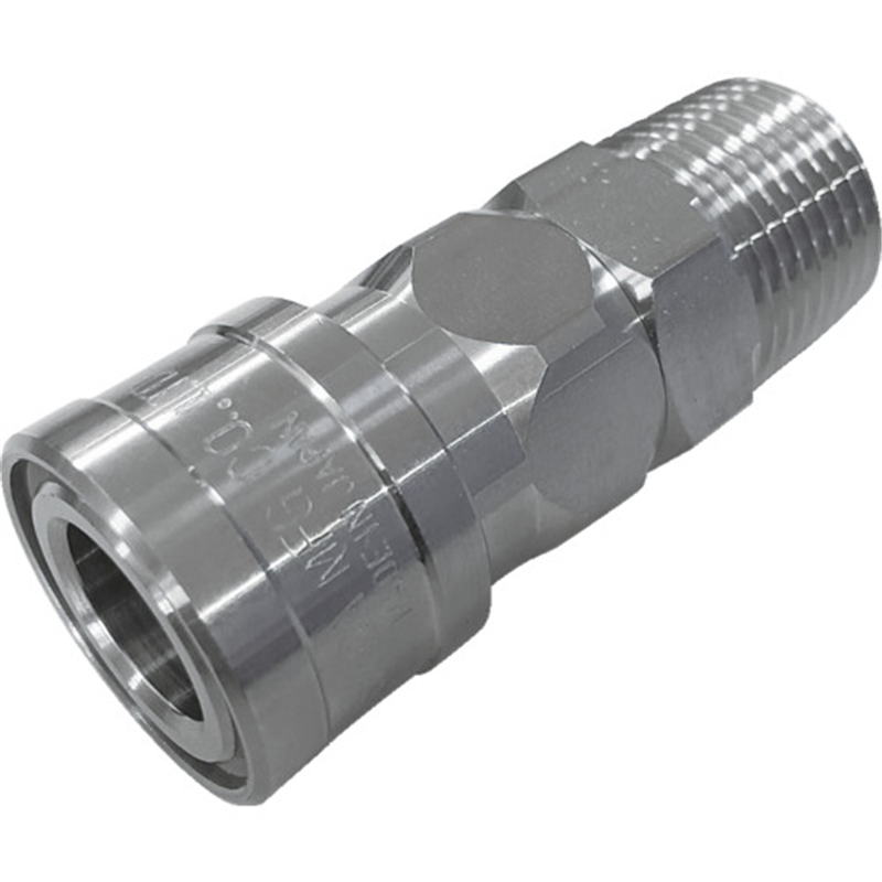 NKCカップリング NL型カップリングソケット(SUS304) R3/8 オネジ 1個（ご注文単位1個）【直送品】