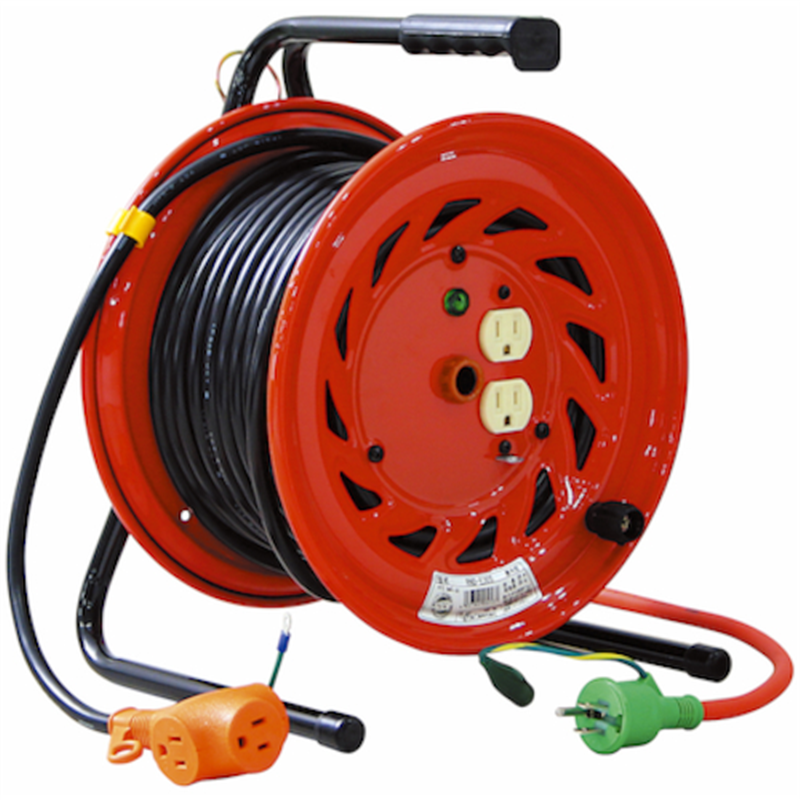 NICHIDO 電工ドラム 100V びっくリール アース付 20m 1台(ご注文単位1台)【直送品】