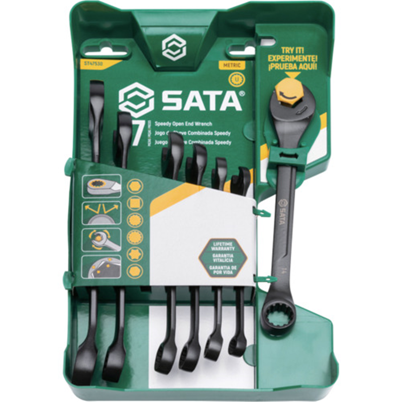 SATA コンビネーションクイックレンチセット(7点)  1セット（ご注文単位1セット）【直送品】