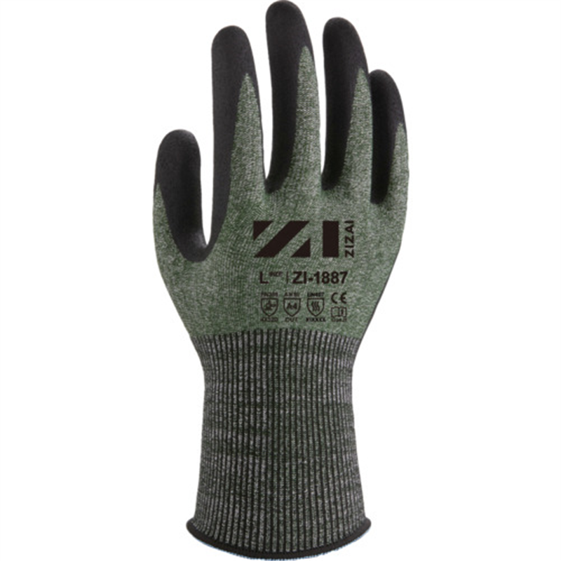 Weed 耐切創手袋 ZIZAI ZI-1887 ニトリル特殊加工背抜き 極薄の18ゲージ LLサイズ(1P個装) 1双（ご注文単位1双）【直送品】