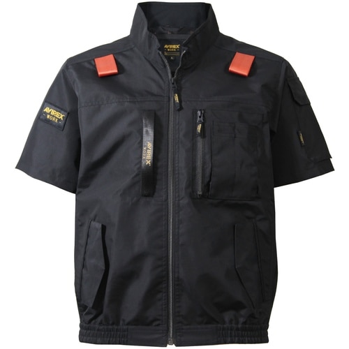 トラスコ中山 クロダルマ ワーク半袖ブルゾン フォースブラック L 1枚（ご注文単位1枚）【直送品】