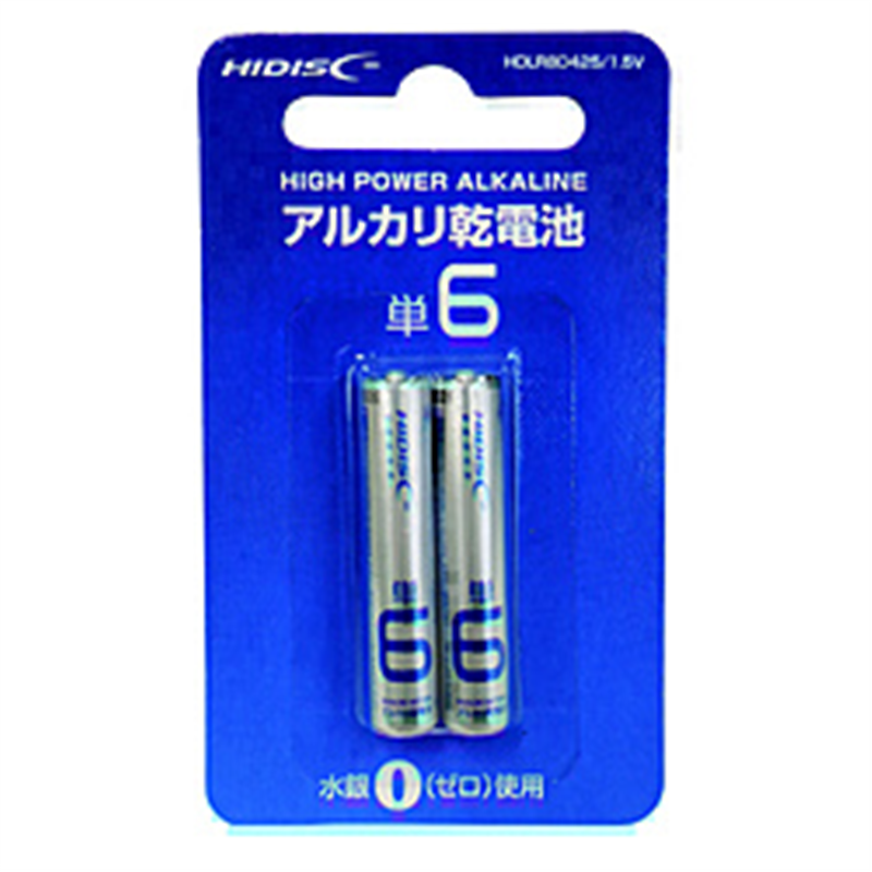 HIDISC HIDISC 単6アルカリ乾電池 HDLR8D425/1.5V 1個（ご注文単位1個）【直送品】