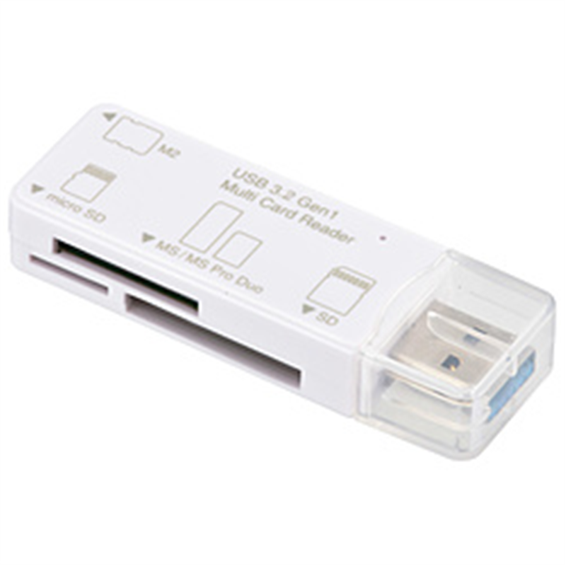 オーム電機 PC-SCRWU303-K マルチカードリーダー 49メディア対応 USB3.2Gen1 ホワイト PCSCRWU303K 1個(ご注文単位1個)【直送品】