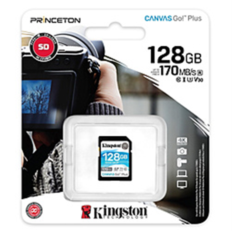 キングストン KF-C42128-7I Canvas Go!Plus SD メモリカード   KF-C42128-7I ［128GB］ KFC421287I 1個（ご注文単位1個）【直送品】