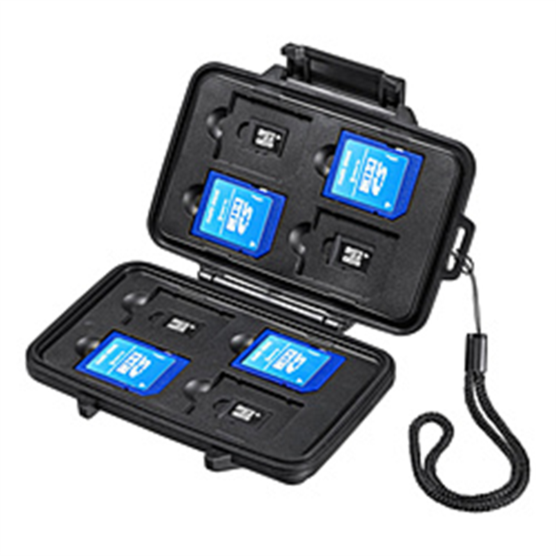 サンワサプライ 防水・防塵メモリーカードケース(SDカード、microSDカード用) FCMMC29BK 1個(ご注文単位1個)【直送品】