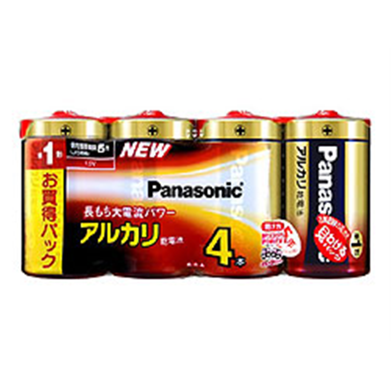 パナソニック アルカリ乾電池単1形4本パック   LR20XJ/4SW ［4本 /アルカリ］ LR20XJ4SW 1個（ご注文単位1個）【直送品】