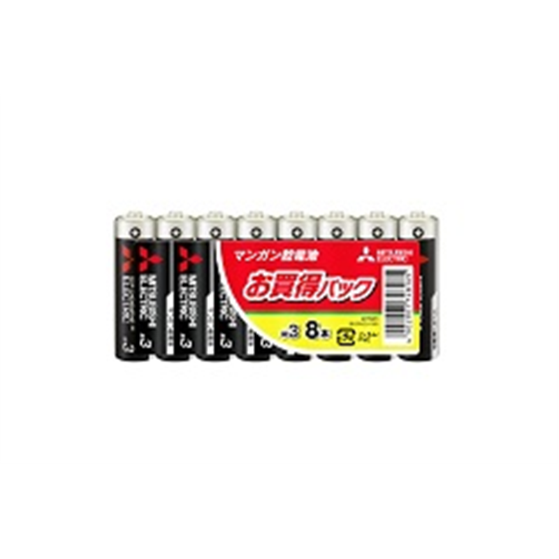 三菱電機 単3電池 R6PUD/8S  ［8本 /マンガン］ R6PUD8S 1個（ご注文単位1個）【直送品】