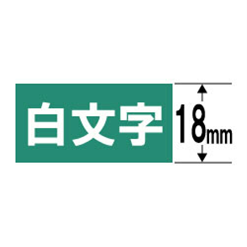 カシオ 白文字テープ NAME LAND（ネームランド） 緑 XR-18AGN ［白文字 /18mm幅］ XR18AGN 1個（ご注文単位1個）【直送品】