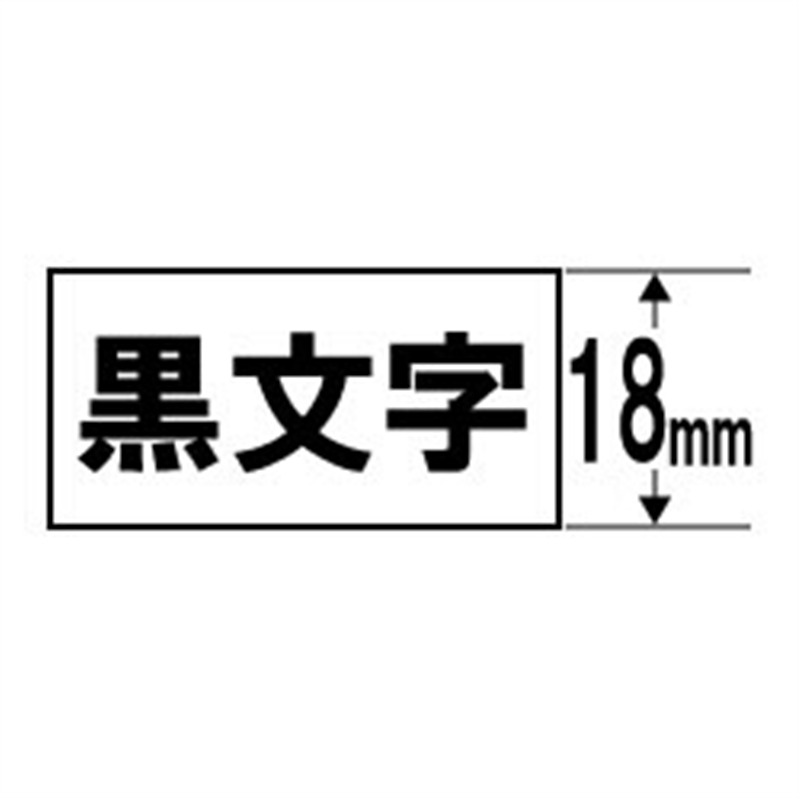 カシオ スタンダードテープ NAME LAND（ネームランド） 白 XR-18WE ［黒文字 /18mm幅］ XR18WE 1個（ご注文単位1個）【直送品】