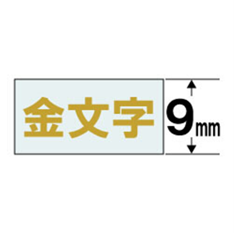 カシオ 透明テープ NAME LAND（ネームランド） 透明 XR-9XG ［金文字 /9mm幅］ XR9XG 1個（ご注文単位1個）【直送品】