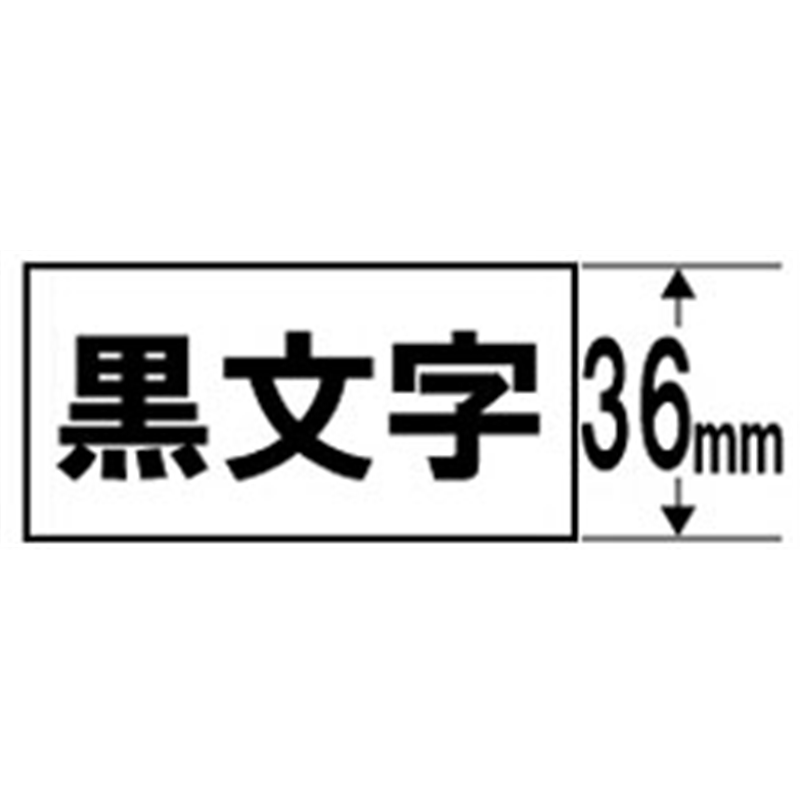 カシオ スタンダードテープ NAME LAND（ネームランド） 白 XR-36WE ［黒文字 /36mm幅］ XR36WE 1個（ご注文単位1個）【直送品】