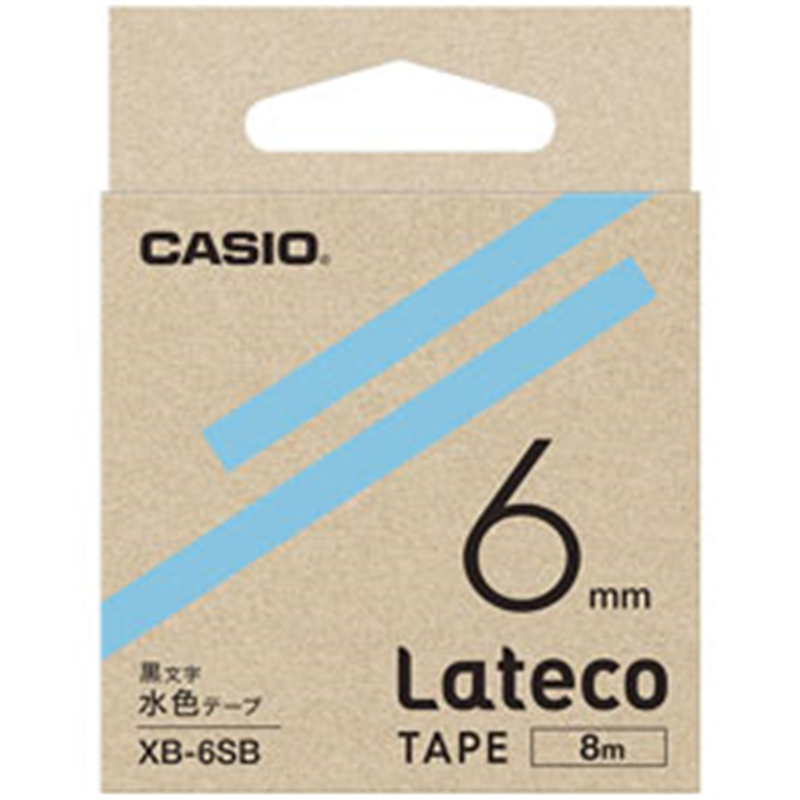 カシオ ラベルライターテープ XB6SB 水色 XB6SB 1個（ご注文単位1個）【直送品】