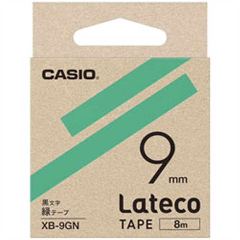 カシオ ラベルライターテープ XB9GN 緑 XB9GN 1個（ご注文単位1個）【直送品】