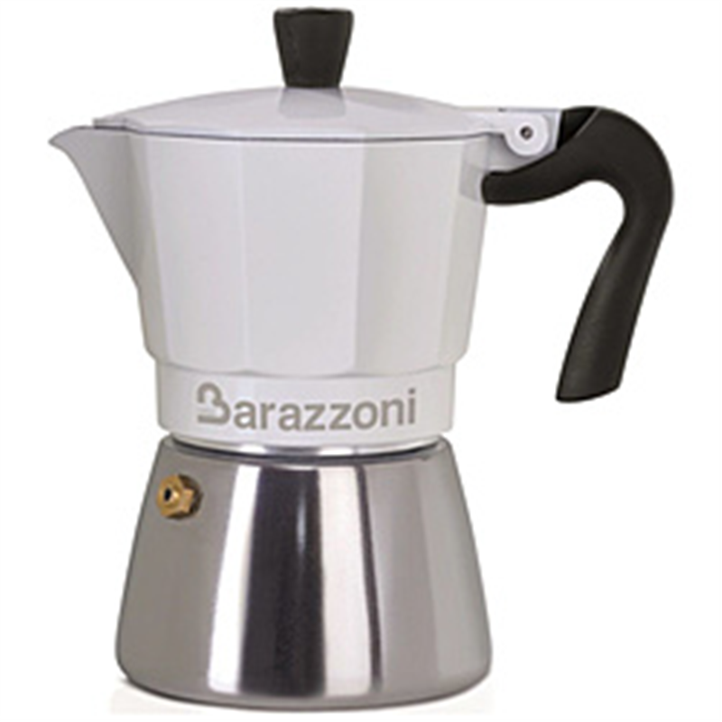 Barazzoni バラゾーニ IH/直火 エスプレッソコーヒーメーカー 3カップ Bianca Ibrida 830005103 1個(ご注文単位1個)【直送品】