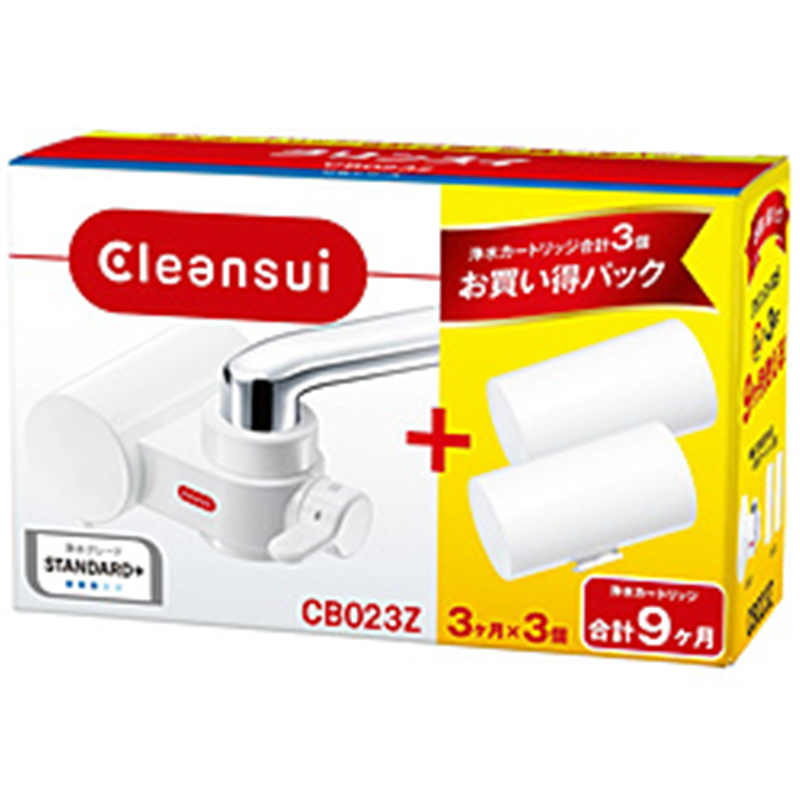 三菱ケミカルクリンスイ MITSUBISHI CHEMICAL クリンスイ 蛇口直結型浄水器 CBシリーズ カードリッジ3本入り ホワイト CB023Z-WT 1個(ご注文単位1個)【直送品】