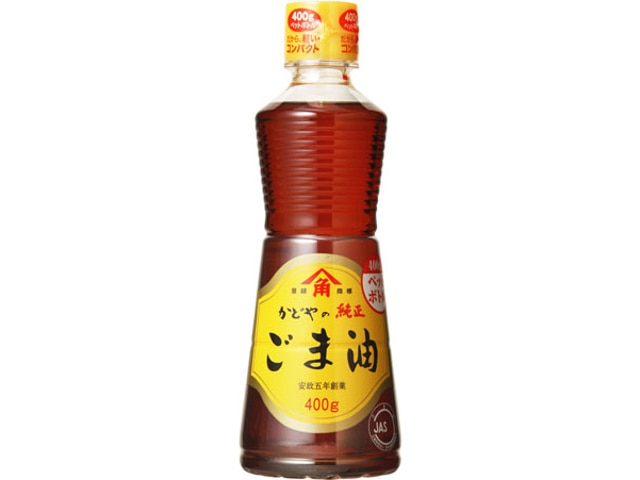 かどや製油金印純正ごま油ペット400g※軽(ご注文単位12個)【直送品】