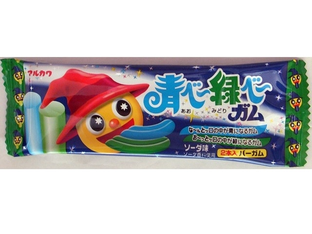 丸川製菓あおべーみどりべーガム2本※軽（ご注文単位20個）【直送品】