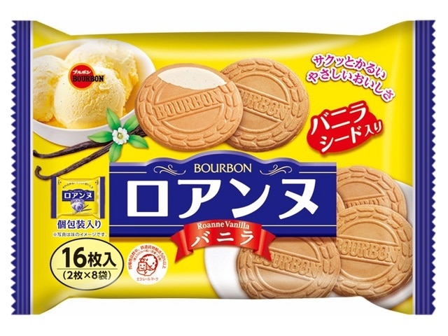 ブルボンロアンヌバニラ16枚※軽(ご注文単位12個)【直送品】