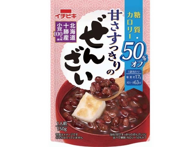 イチビキ甘さすっきりの糖質カロリー50%オフぜんざい※軽(ご注文単位10個)【直送品】