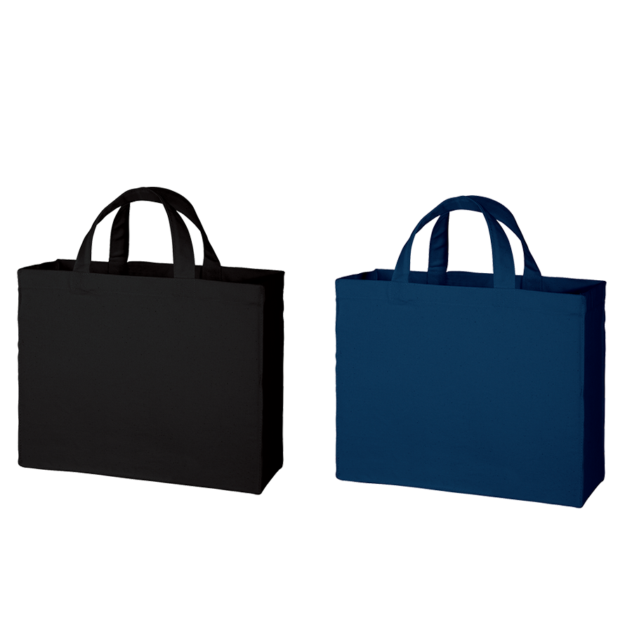 MARKLESS STYLE キャンバス カレッジトート ワイド M ナイトブラック TR-0180-009 1枚（ご注文単位1枚）【直送品】