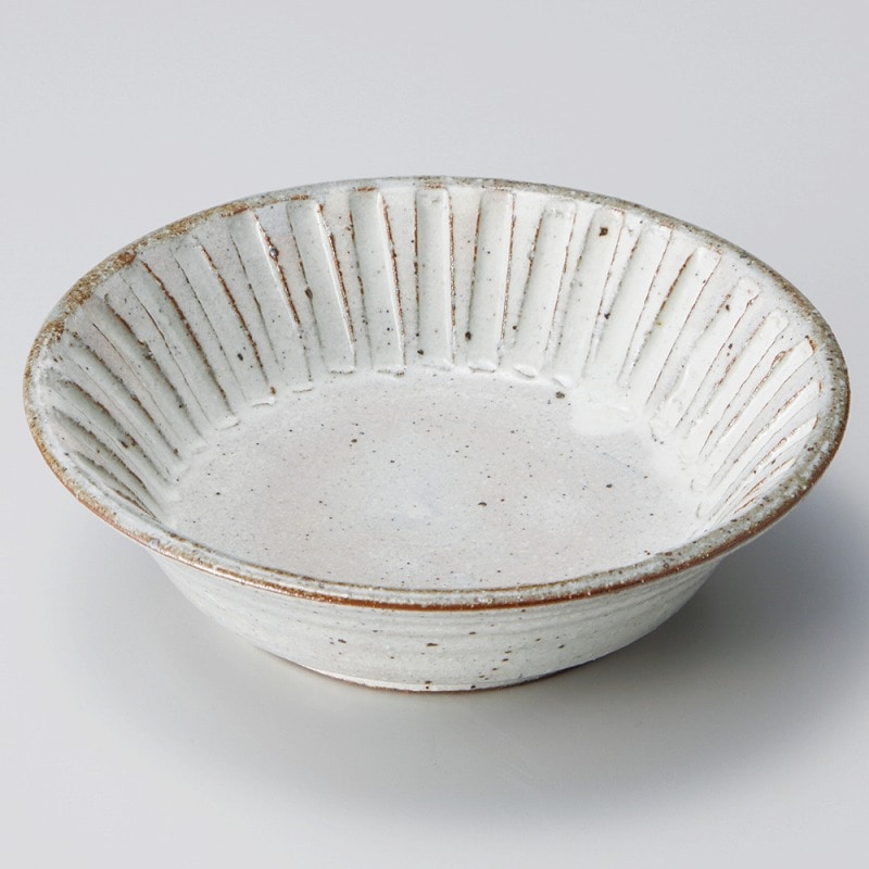 金正陶器 粉引けずり中鉢 1個(ご注文単位1個)【直送品】