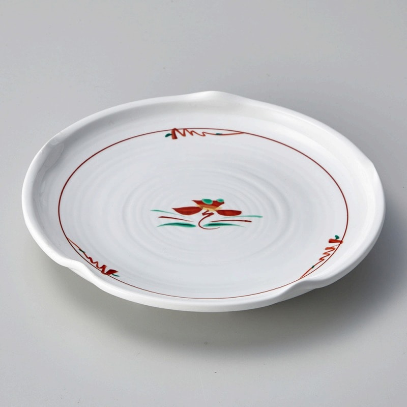 金正陶器 赤絵花紋梅型天皿 1個(ご注文単位1個)【直送品】